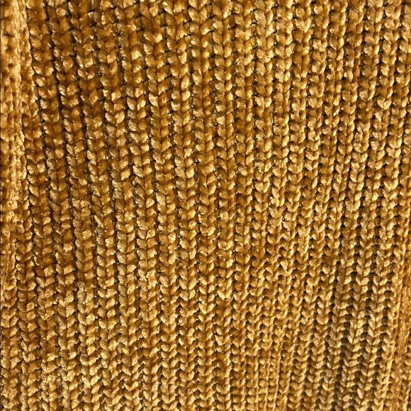 a new day chunky knit sweater top XL gold mustard V neckline pullover cozy soft - Picture 5 of 11